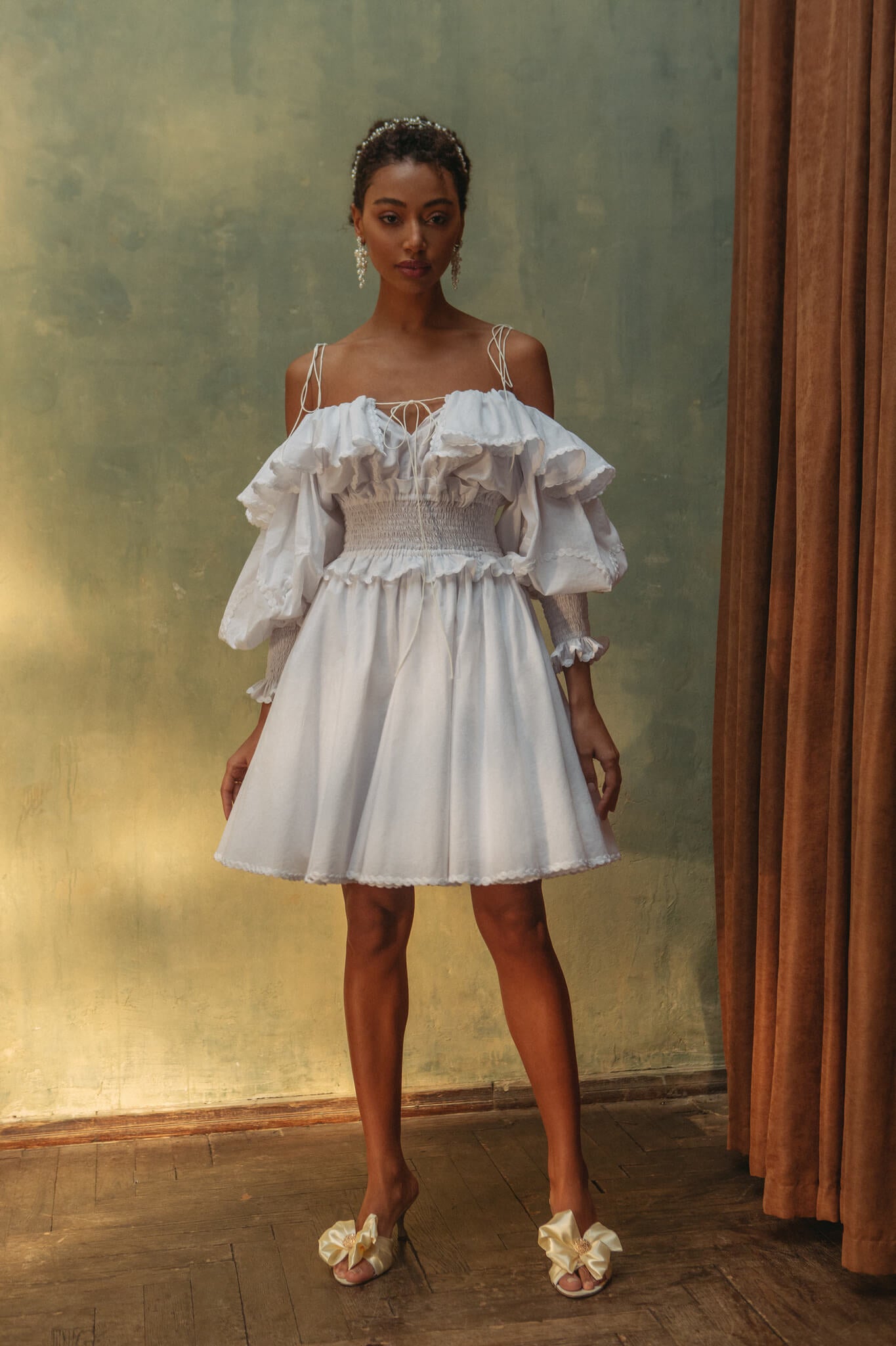 love off shoulder dress Ladivine J880 - Long Sheath Dress