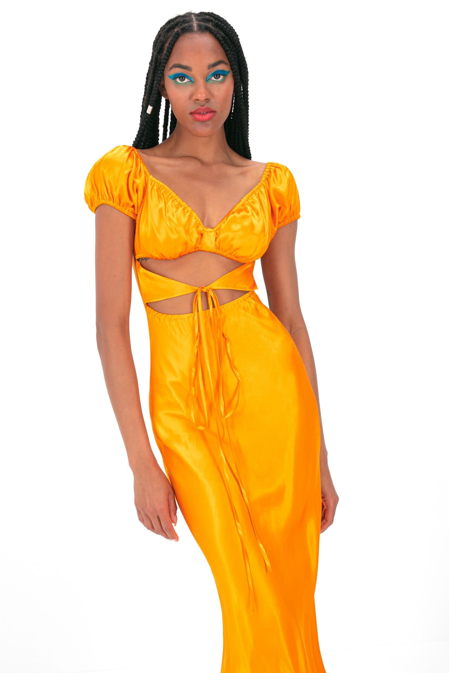 tight orange dress Tight Hugs Dress